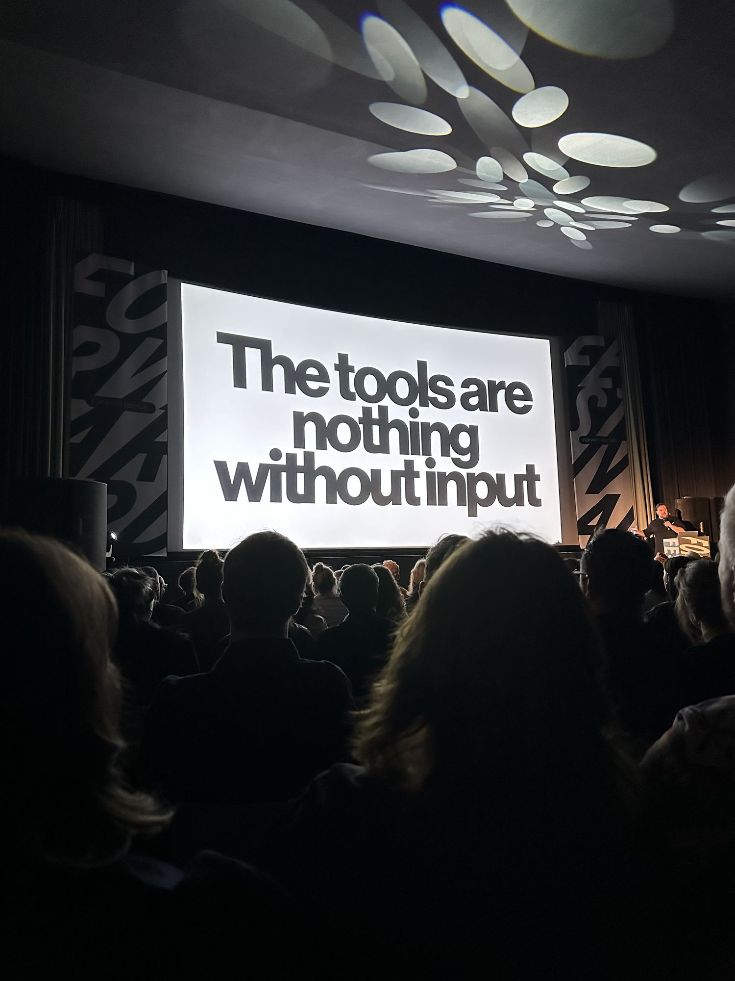 "The tools are nothing without input" — a full room, and nobody arguing.