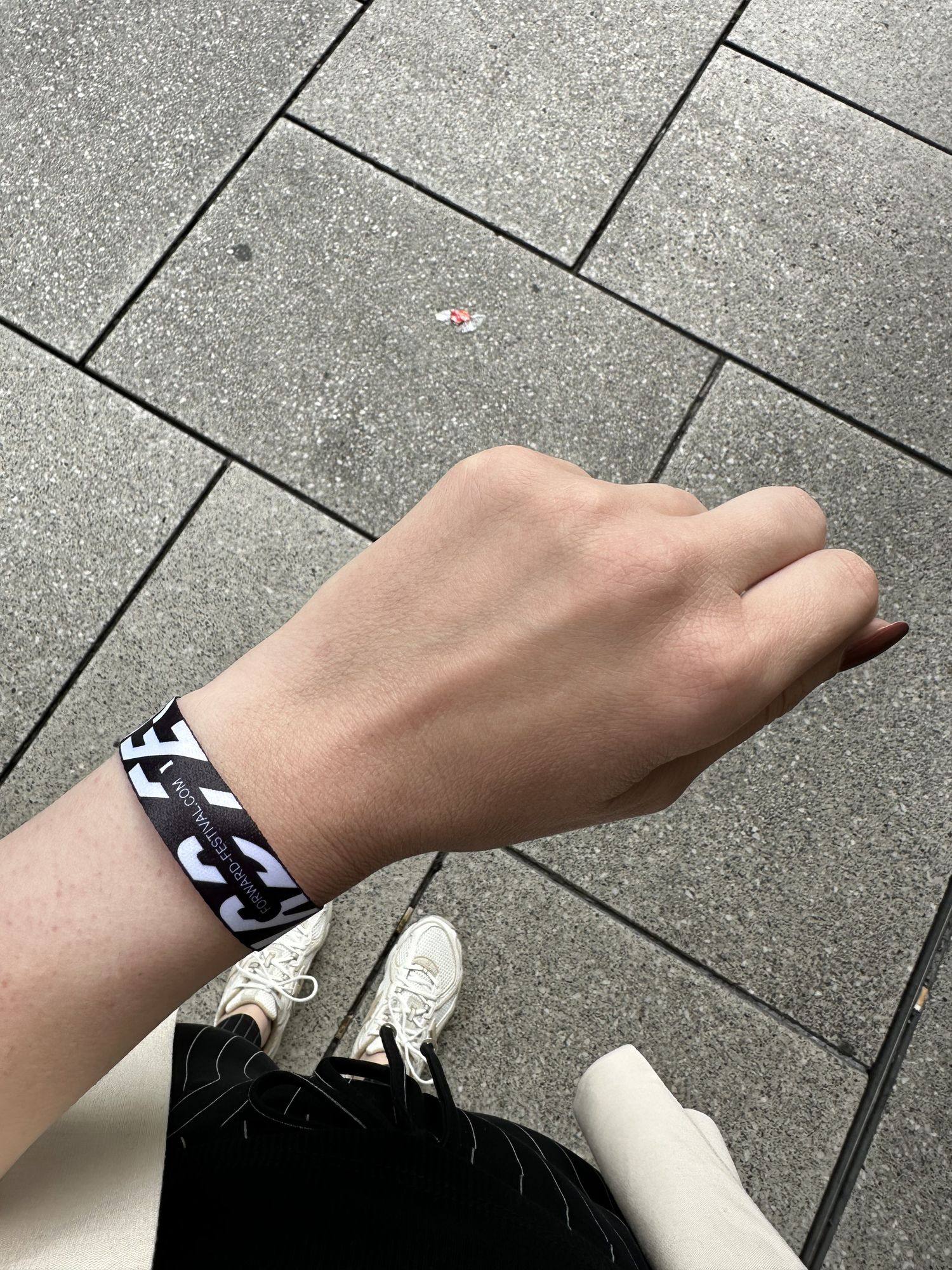 The wristband that got me through three days of it.