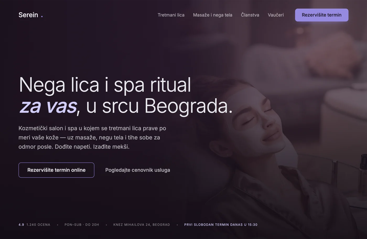 Home page — Website Design for Beauty Salons